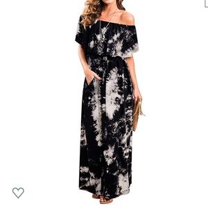 Off the shoulder maxi dress